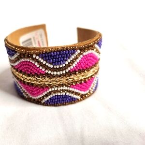 Sadie Grace Women's Beaded Cuff Bracelet